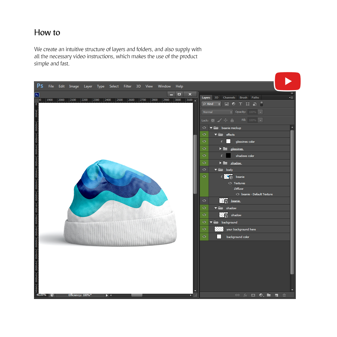 Knitted Beanie Animated Mockup Knitted Beanie Animated Mockup