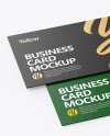 Textured Business Cards Mockup