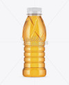 Plastic Bottle W/ Apple Juice Mockup