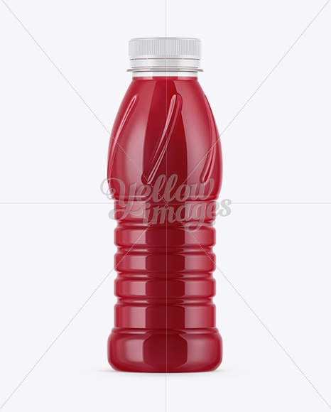 Plastic Bottle W/ Berries Smoothie Mockup