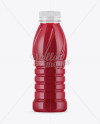 Plastic Bottle W/ Berries Smoothie Mockup