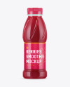 Plastic Bottle W/ Berries Smoothie Mockup