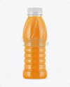 Plastic Bottle W/ Carrot Smoothie Mockup