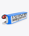 5000mAh 4S Lithium Polymer Battery Mockup - Half Side View