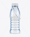 Blue Plastic PET Bottle W/ Water Mockup