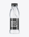 White Plastic PET Bottle W/ Water Mockup White Plastic PET Bottle W/ Water Mockup