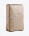 Glossy Kraft Paper Bag Mockup - Halfside View