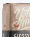 Glossy Kraft Paper Bag Mockup - Halfside View