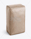 Glossy Kraft Paper Bag Mockup - Halfside View (High-Angle Shot)