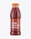 Plastic Bottle W/ Prune Smoothie Mockup