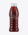 Plastic Bottle W/ Garnet Juice Mockup