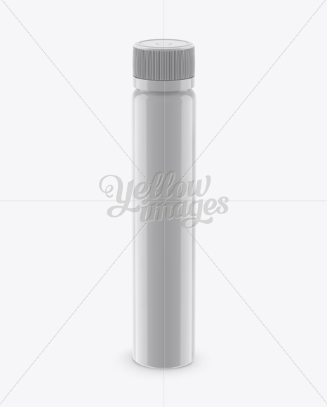 Glossy Plastic Sport Nutrition Bottle Mockup - Front View (High-Angle Shot)