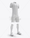 Men’s Full Soccer Kit with V-Neck Shirt Mockup (Hero Shot)