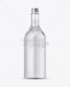 1L Clear Glass Bottle w/ Water Mockup