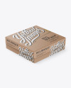 Kraft Paper Jewelry Box Mockup - Halfside View (High-Angle Shot)