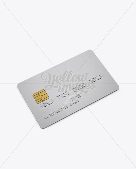 Credit Card Mockup - Halfside View (High-Angle Shot) - Free Download