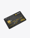 Credit Card Mockup - Halfside View (High-Angle Shot)