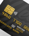 Credit Card Mockup - Half Turned View (High-Angle Shot)