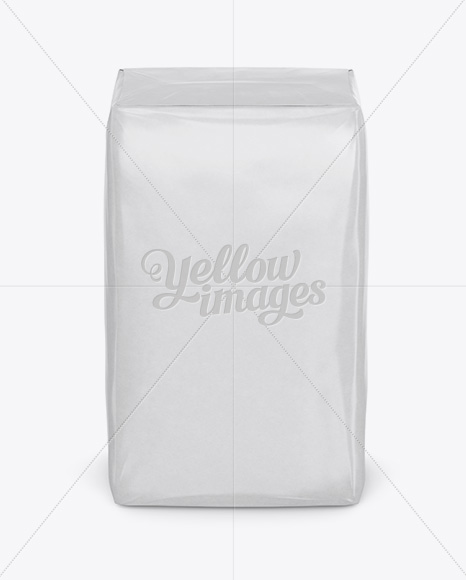 Glossy Paper Bag Mockup - Front View (High-Angle Shot)