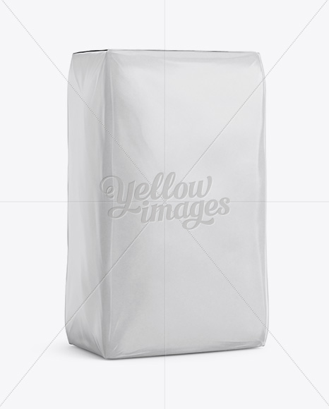 Glossy Paper Bag Mockup - Halfside View