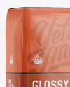 Glossy Paper Bag Mockup - Halfside View