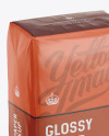 Glossy Paper Bag Mockup - Halfside View (High-Angle Shot)