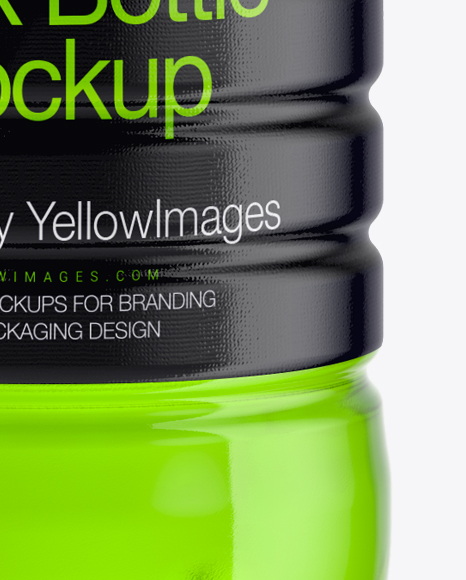 750ml Green Drink Bottle Mockup