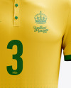 Men’s Full Soccer Kit with Polo Shirt Mockup (Front View)