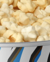 Large Metal Popcorn Bucket Mockup (High-Angle Shot)