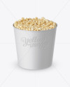 Large Matt Popcorn Bucket Mockup (High-Angle Shot)