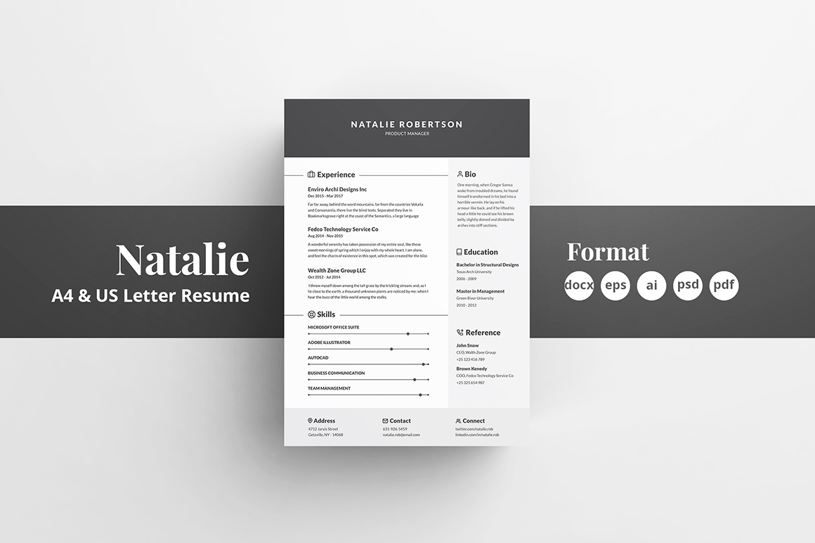 Resume/CV Template - Natalie Resume/CV Template - Natalie