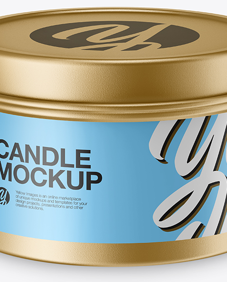 Woodwick Tin Candle Mockup