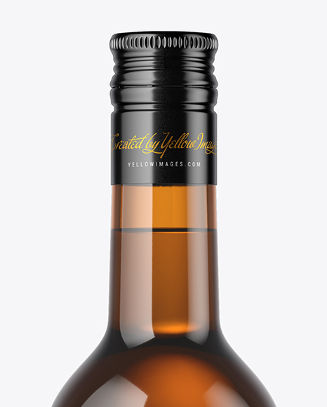 Amber Glass Bottle Mockup