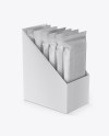 Box with Kraft Sachets Mockup