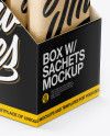 Box with Kraft Sachets Mockup