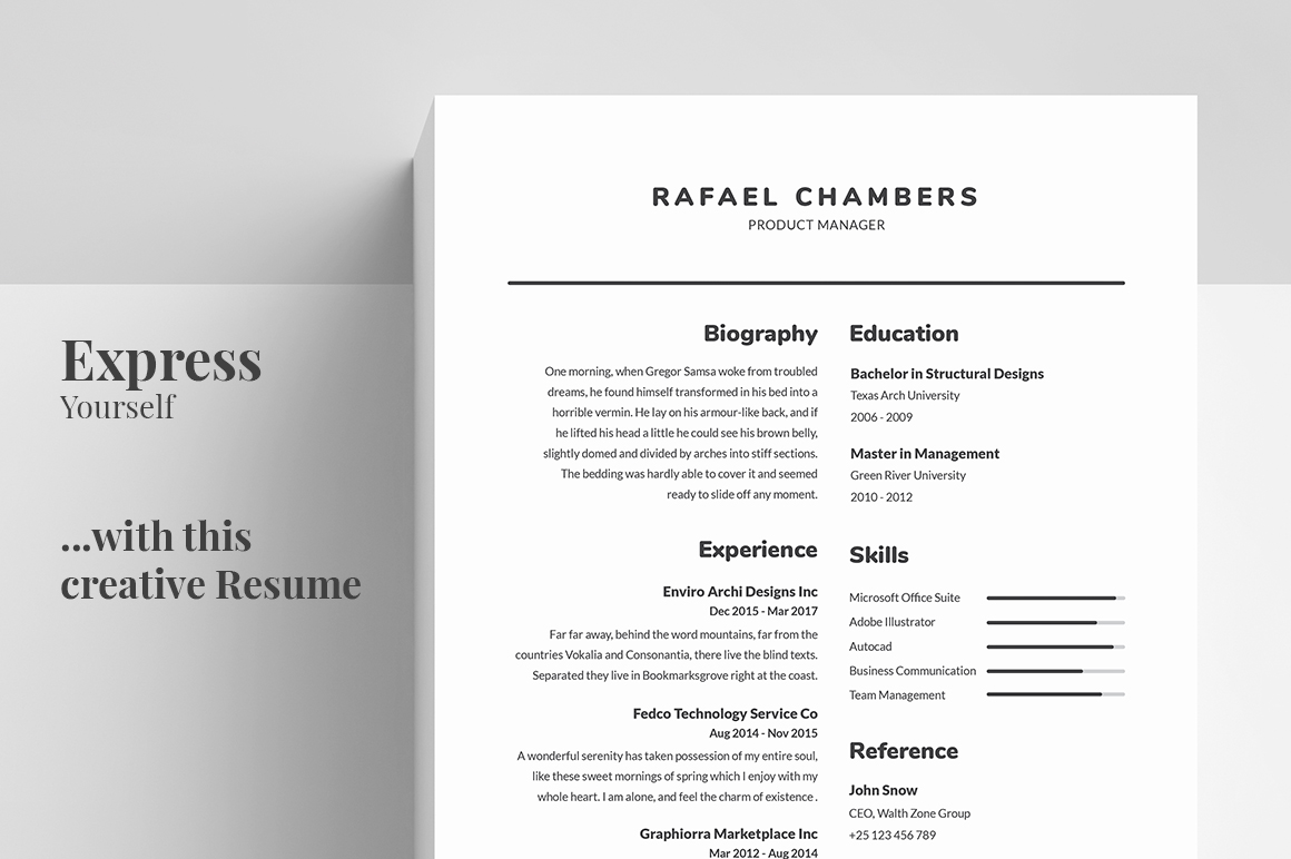 Resume/CV Template - Rafael