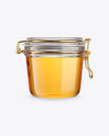 Clear Honey Jar with Clamp Lid Mockup