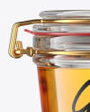 Clear Honey Jar with Clamp Lid Mockup