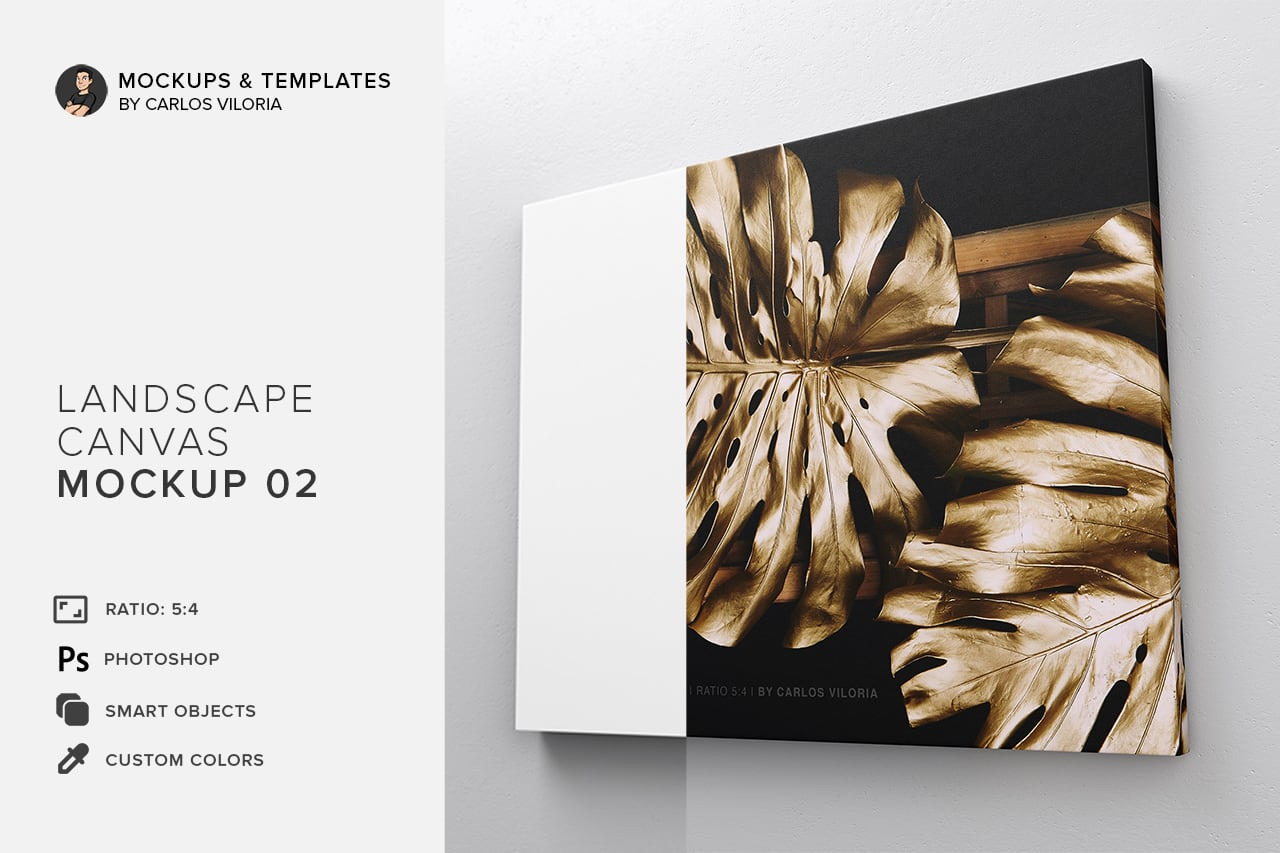 Landscape Canvas Ratio 5x4 Mockup 02