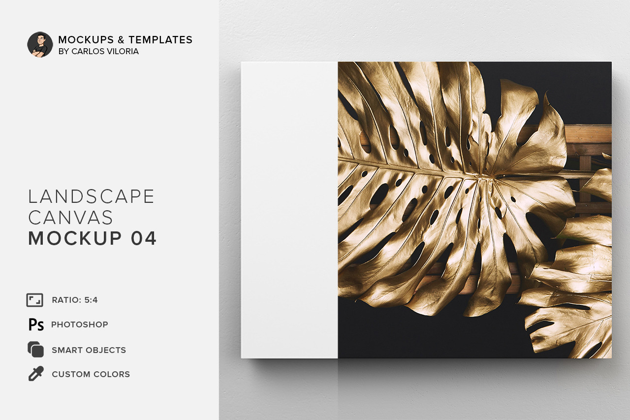 Landscape Canvas Ratio 5x4 Mockup 04