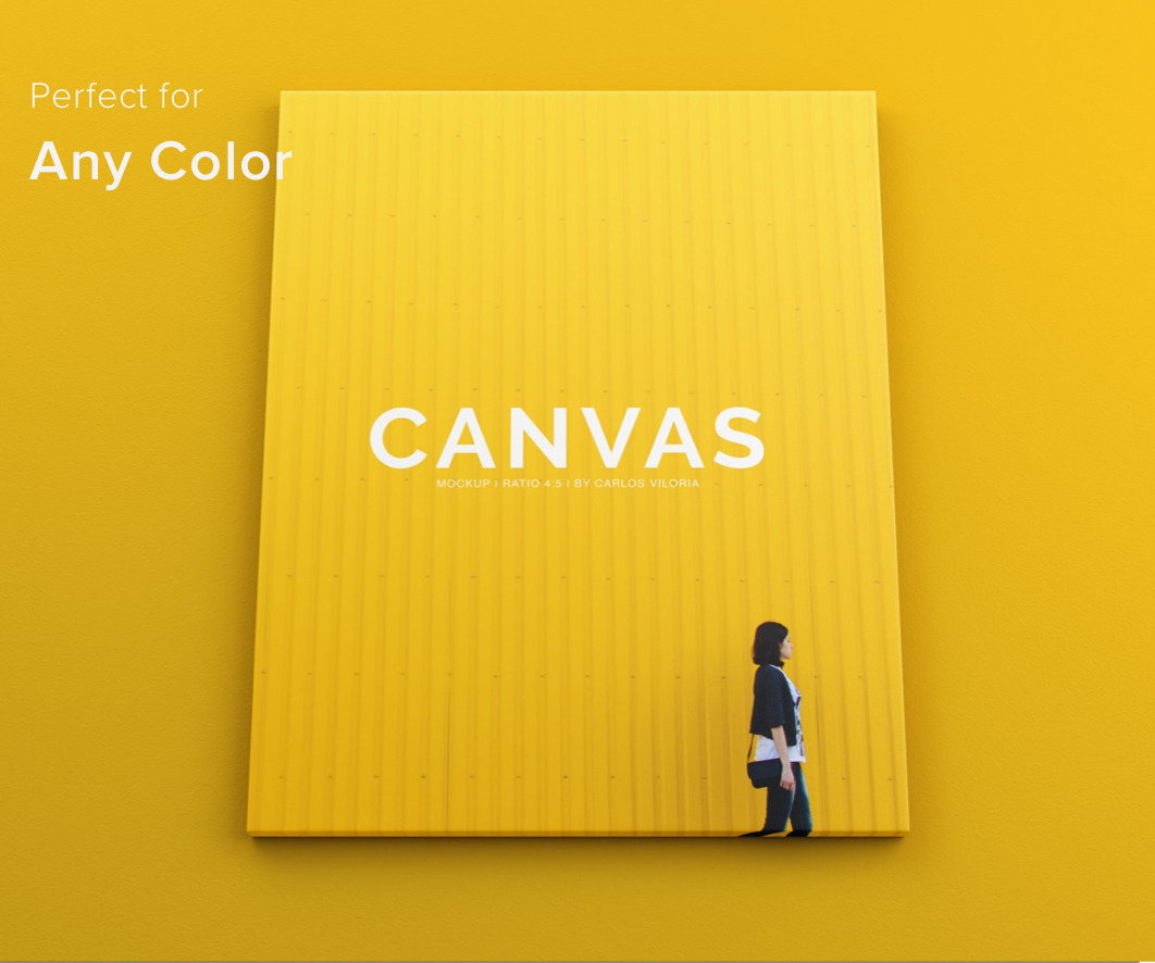 Portrait Canvas Ratio 4x5 Mockup 01