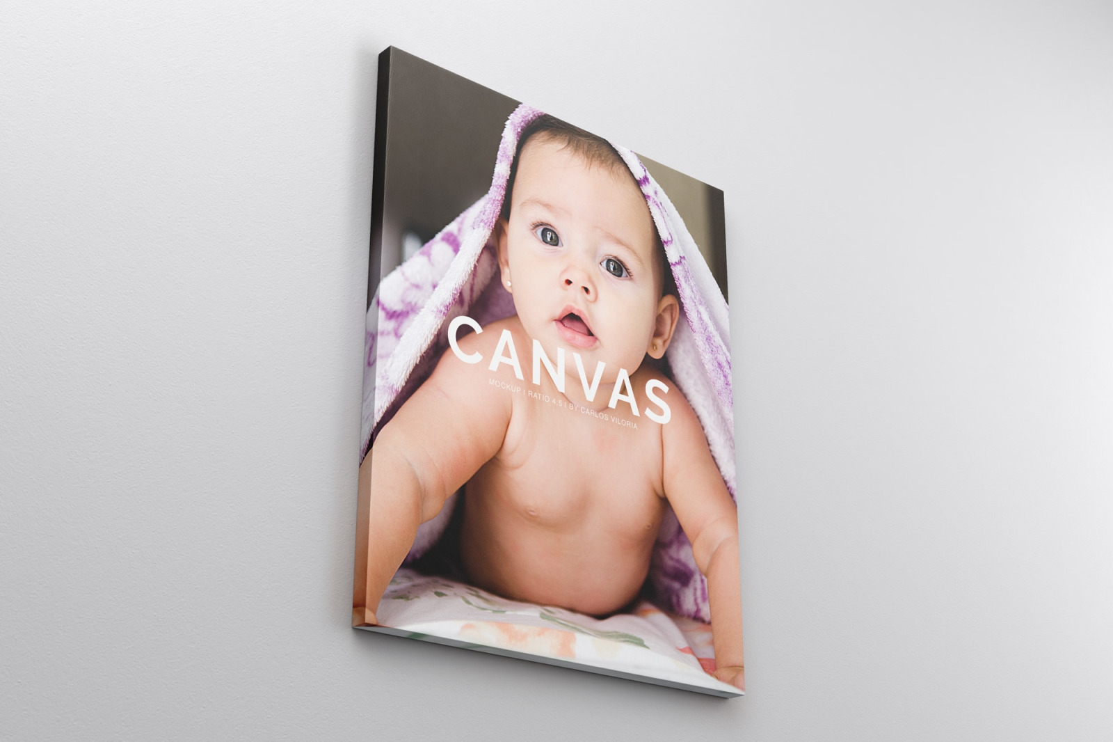 Portrait Canvas Ratio 4x5 Mockup 03