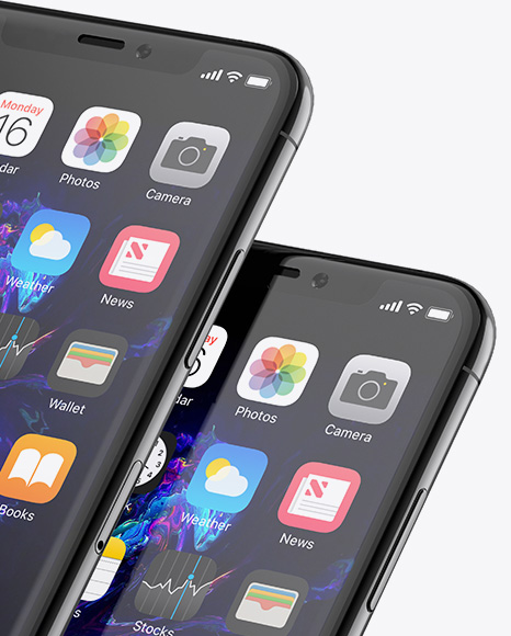 Two Apple iPhones X Mockup