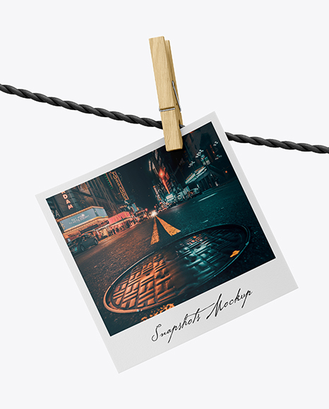 Hanging Snapshots Mockup