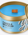 Woodwick Tin Candle Mockup