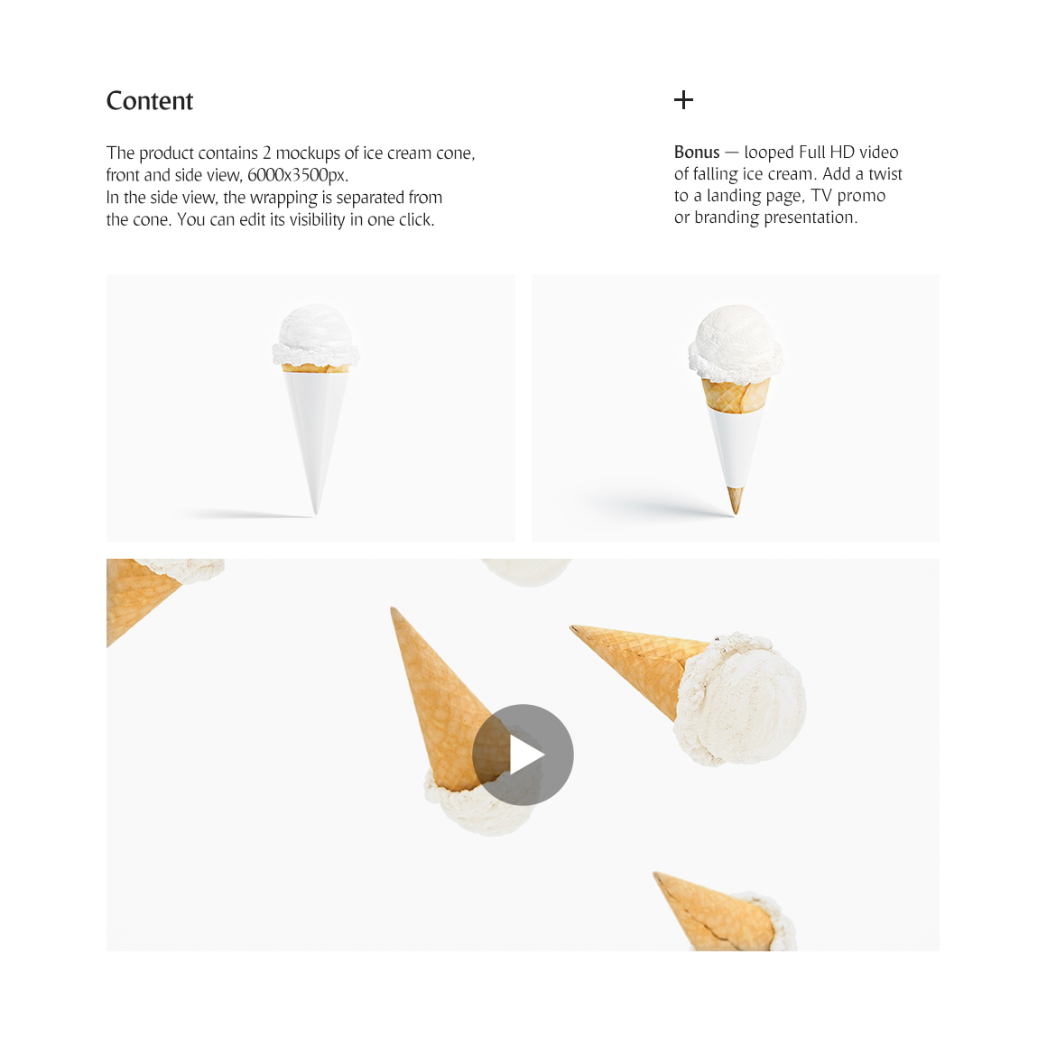 Ice Cream Cone Mockup