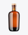 Amber Glass Bottle Mockup