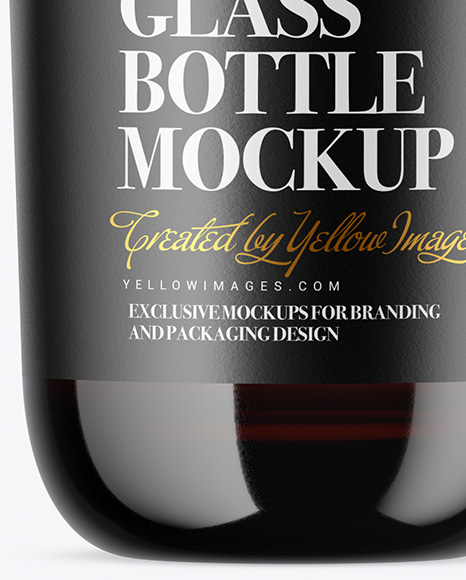 Amber Glass Bottle Mockup Amber Glass Bottle Mockup