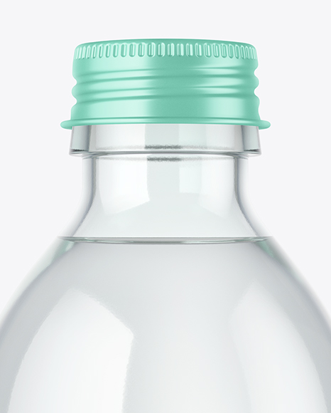 Clear Glass Water Bottle Mockup