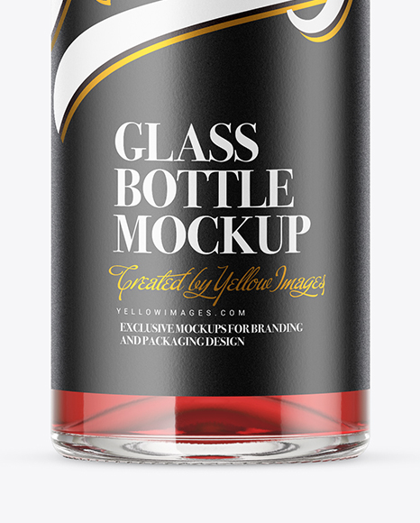 Clear Glass Bottle Mockup